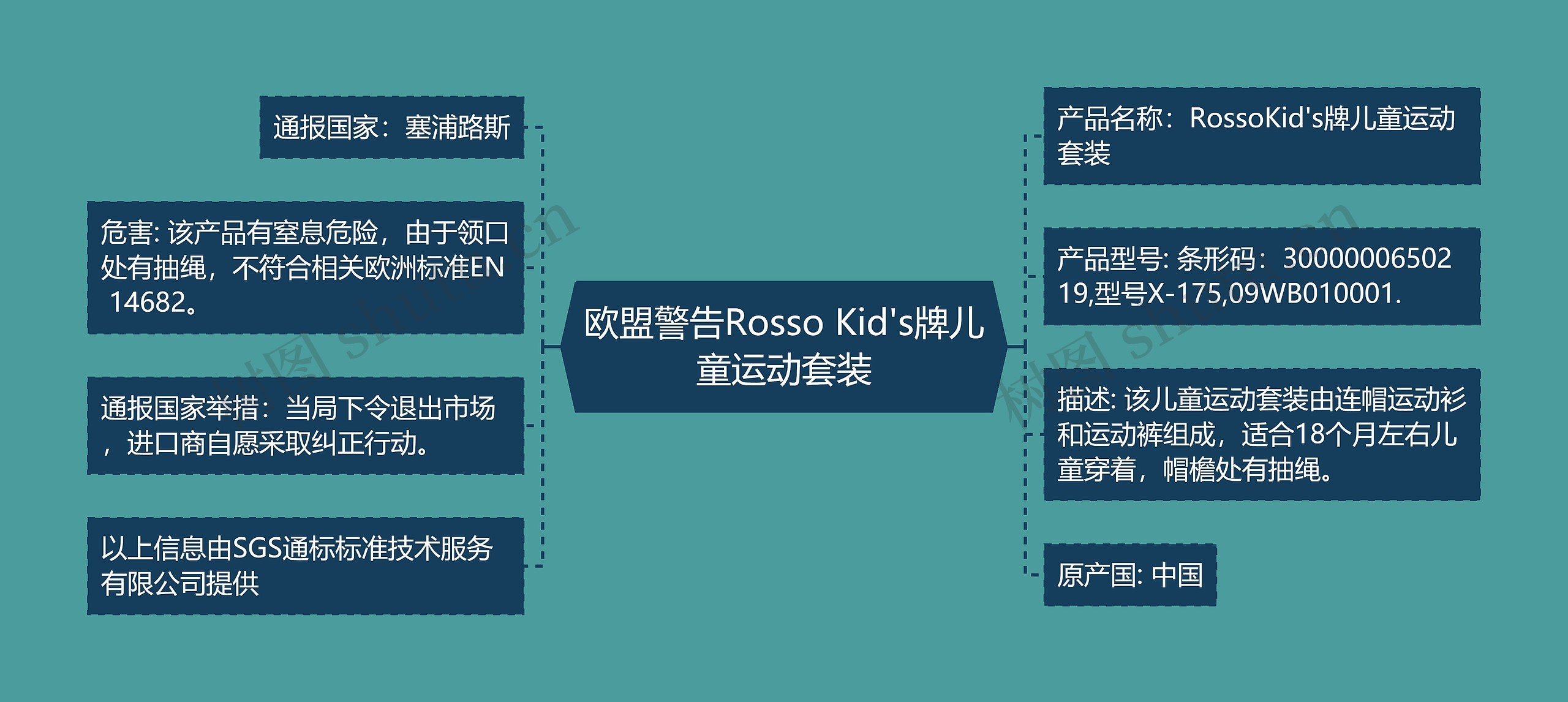 欧盟警告Rosso Kid's牌儿童运动套装思维导图