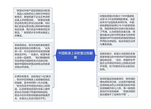 中国鞋谋上诉欧盟法院翻案