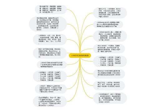 小年手机微信祝福语思维导图