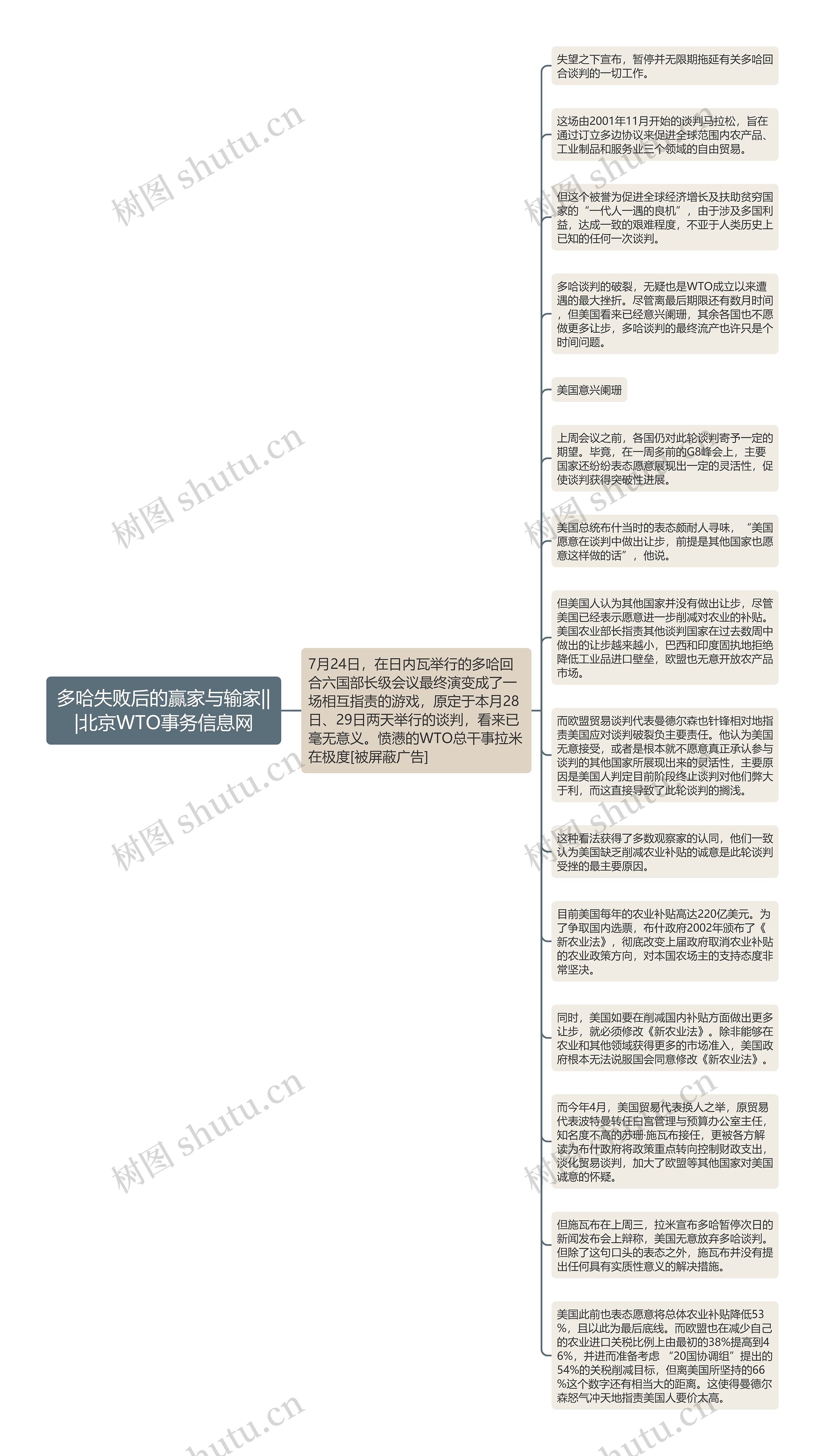 多哈失败后的赢家与输家|||北京WTO事务信息网思维导图