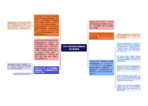 WTO 报告新的反倾销调查次数猛增