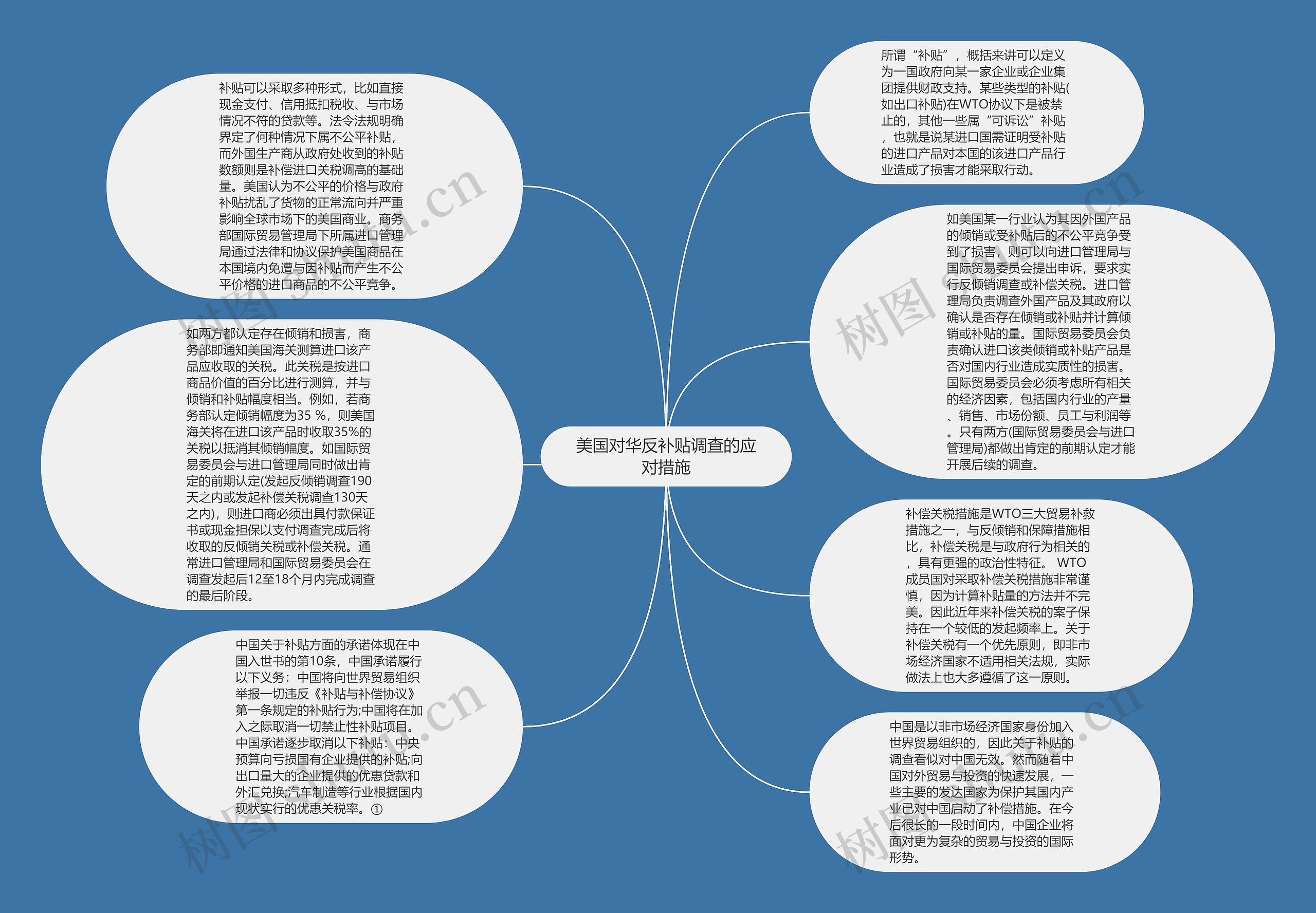美国对华反补贴调查的应对措施思维导图