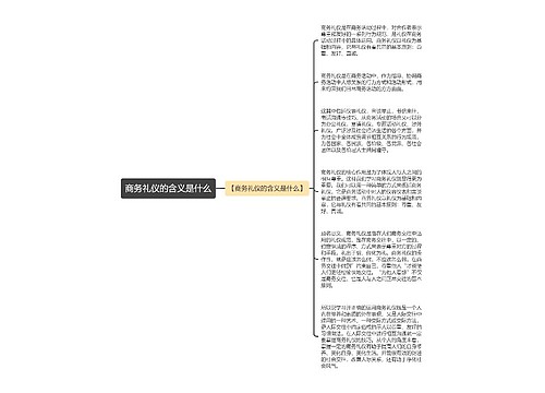 商务礼仪的含义是什么