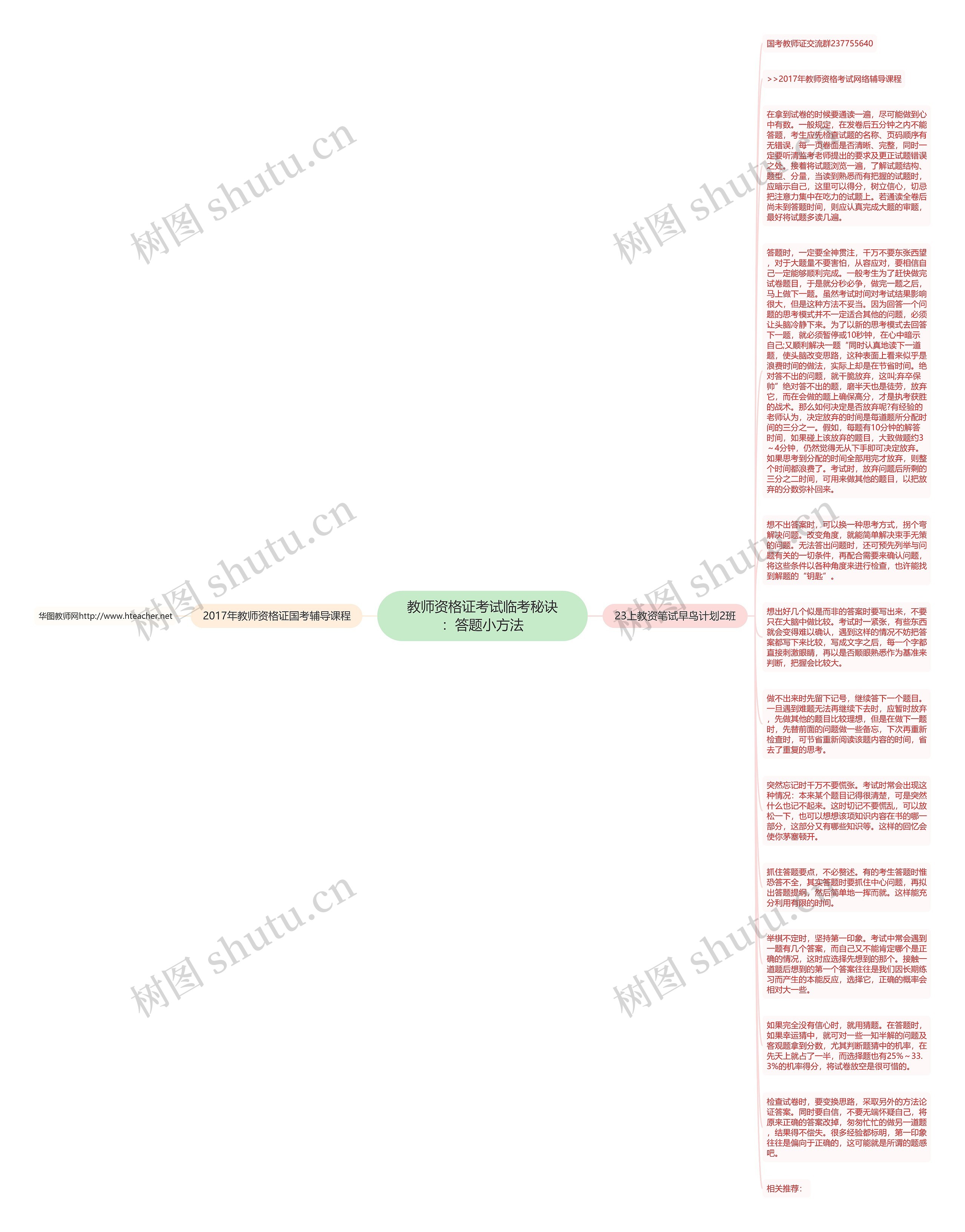 教师资格证考试临考秘诀：答题小方法