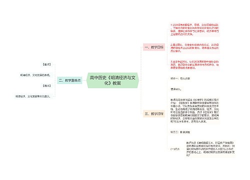 高中历史《明清经济与文化》教案