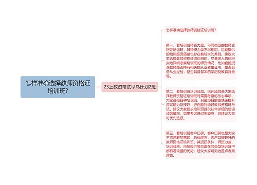 怎样准确选择教师资格证培训班?