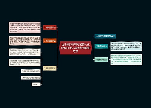 幼儿教师招聘考试碎片化知识38:幼儿园班级管理的方法