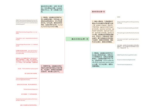         	集合名词的主谓一致