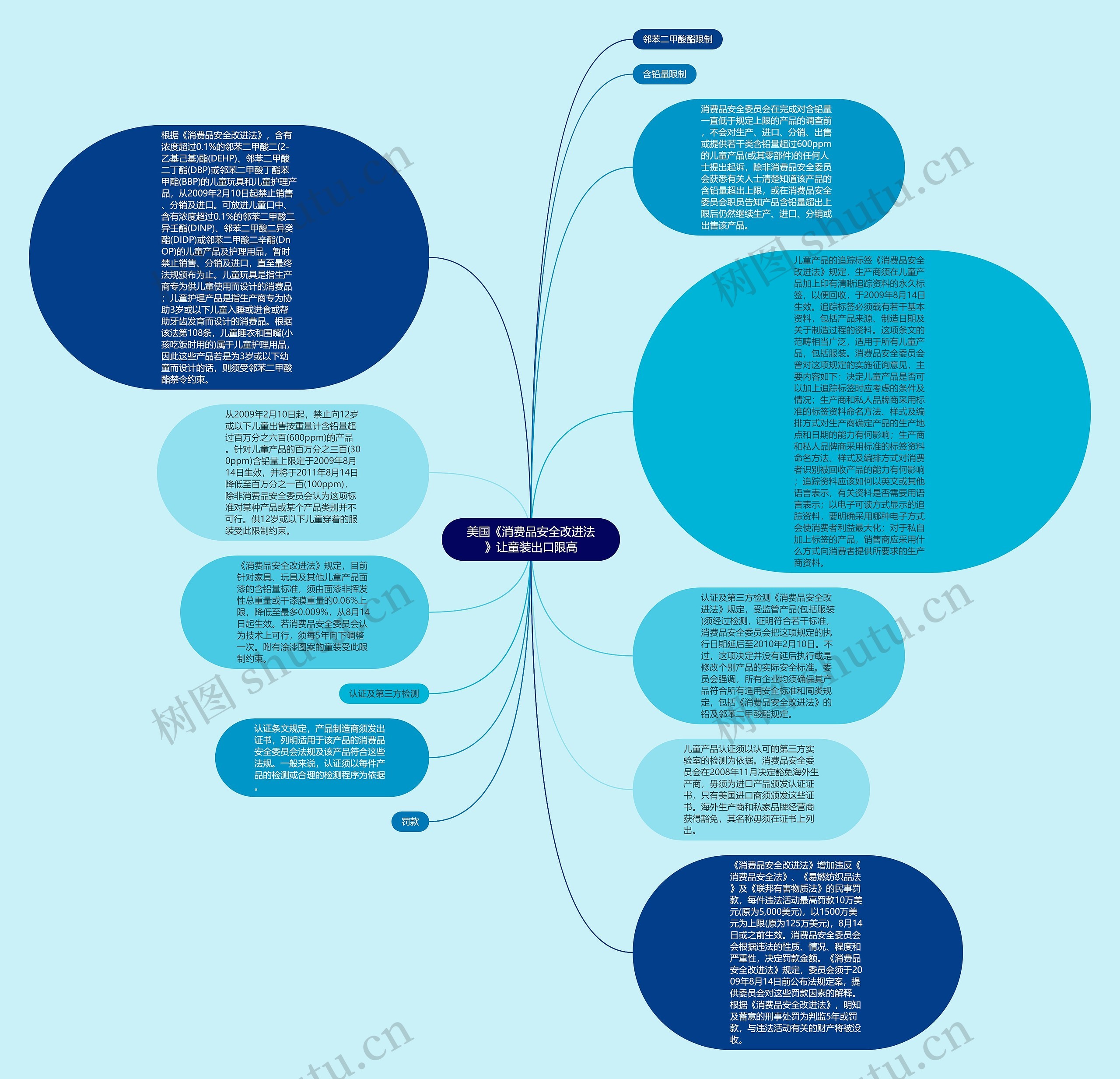 美国《消费品安全改进法》让童装出口限高思维导图