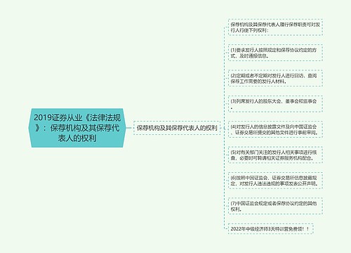 2019证券从业《法律法规》：保荐机构及其保荐代表人的权利