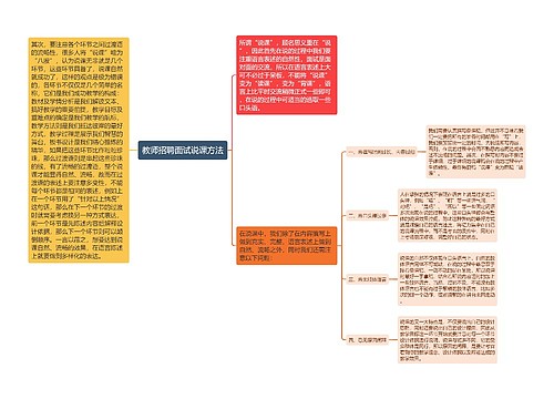 教师招聘面试说课方法