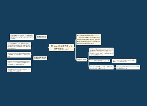 2018年6月英语四级长难句考点解析（三）