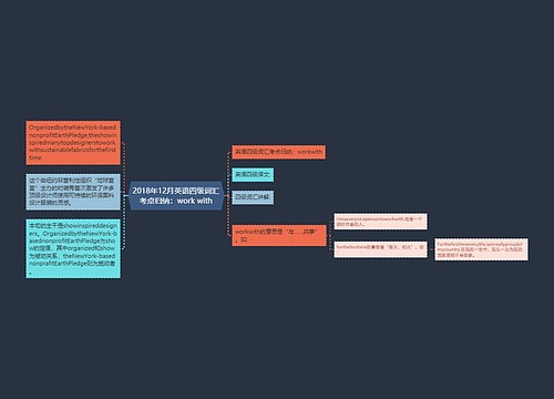 2018年12月英语四级词汇考点归纳：work with