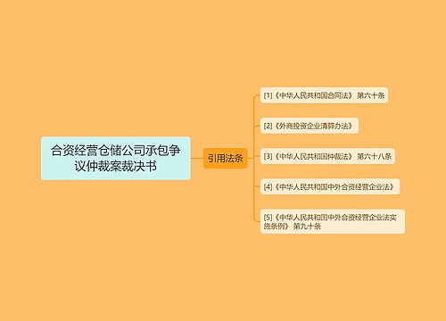 合资经营仓储公司承包争议仲裁案裁决书