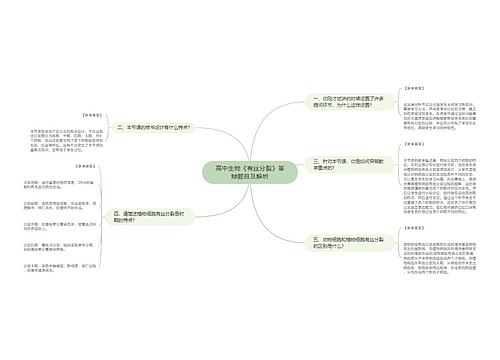 高中生物《有丝分裂》答辩题目及解析