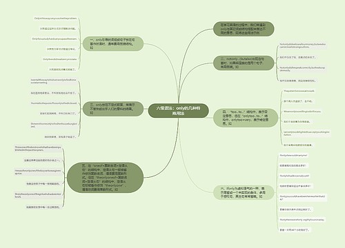 六级语法：only的几种特殊用法