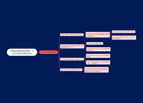 英语四级语法用法辨析：lighted和lit的用法区别