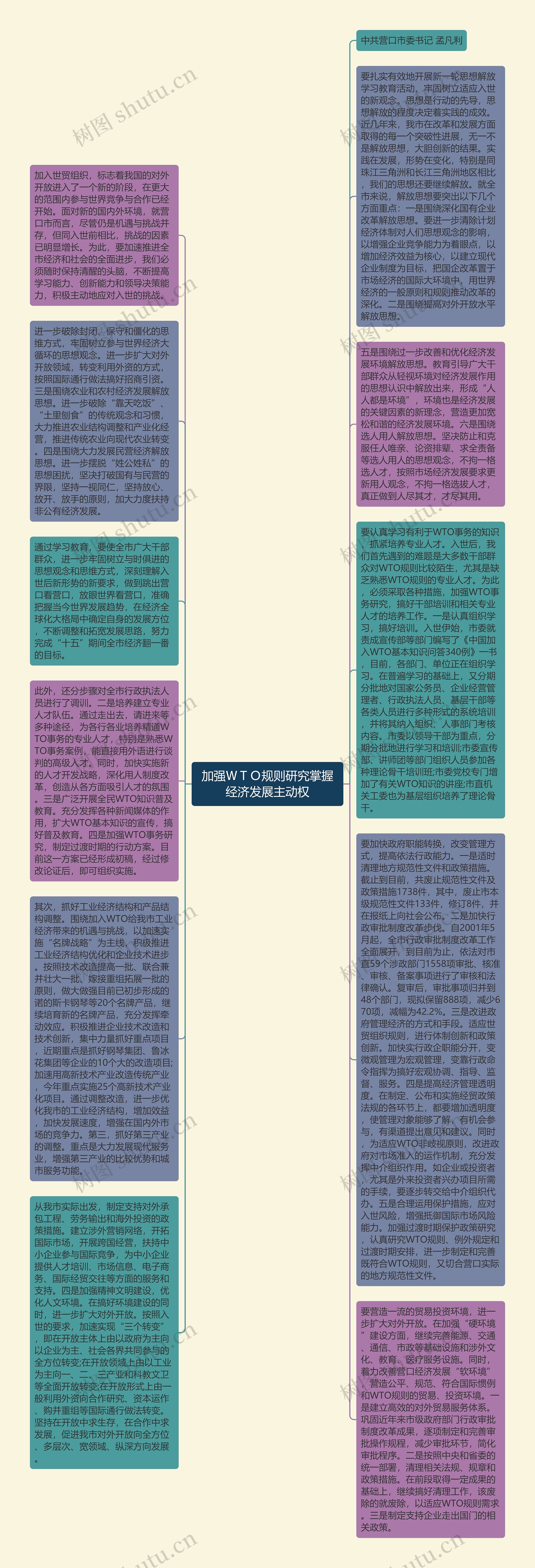 加强ＷＴＯ规则研究掌握经济发展主动权思维导图