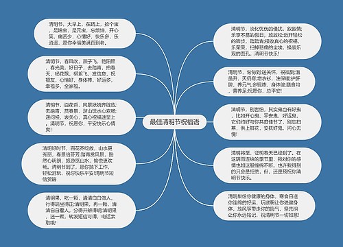最佳清明节祝福语