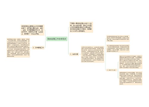 保安经理工作总结范文