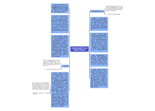 教师资格考试数学学科考情解读及备考建议思维导图