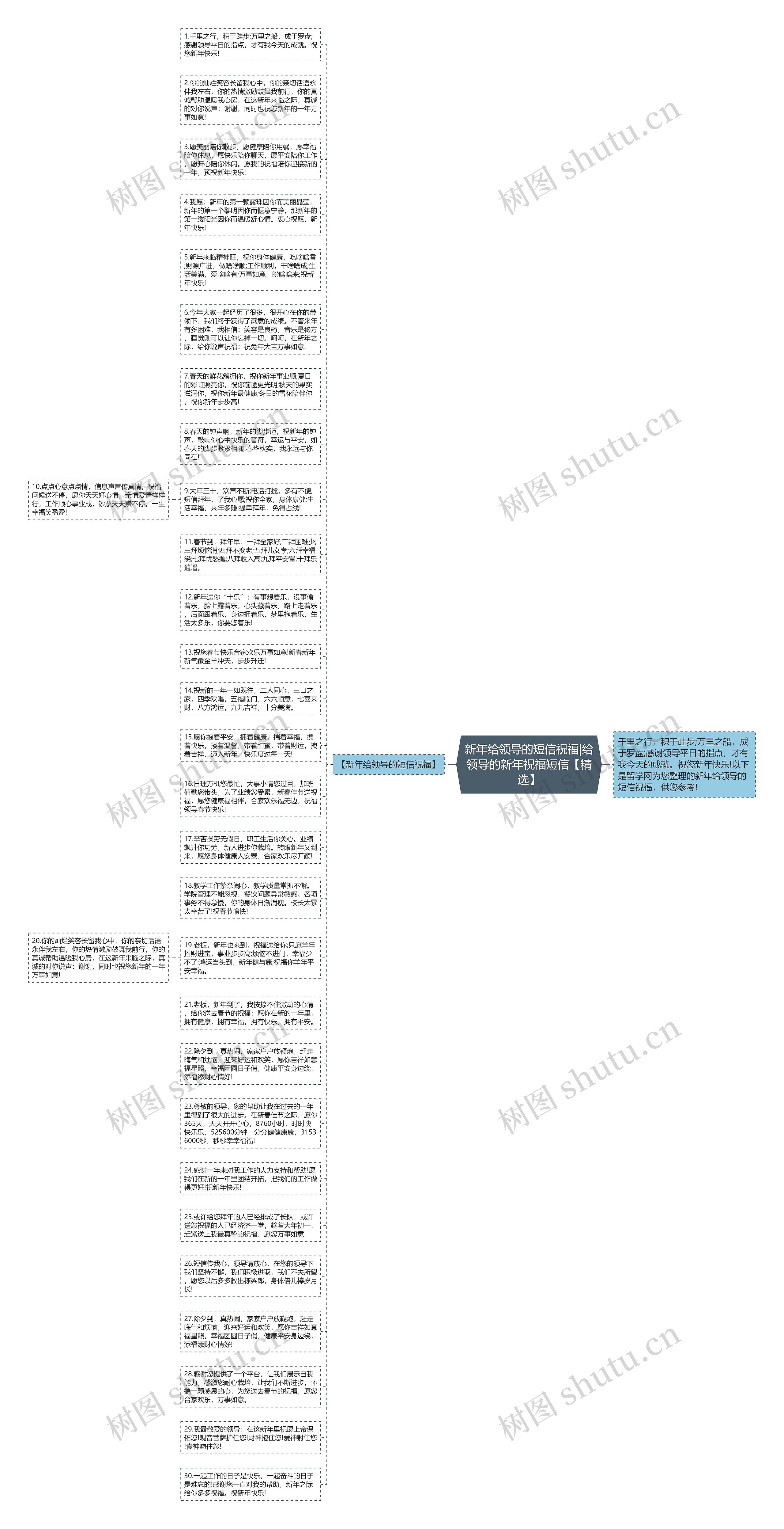 新年给领导的短信祝福|给领导的新年祝福短信【精选】思维导图