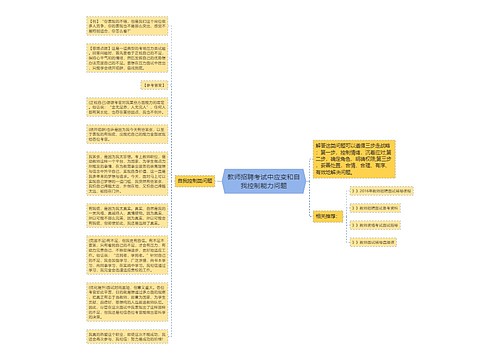 教师招聘考试中应变和自我控制能力问题