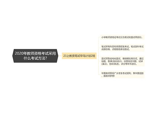 2020年教师资格考试采用什么考试方法?