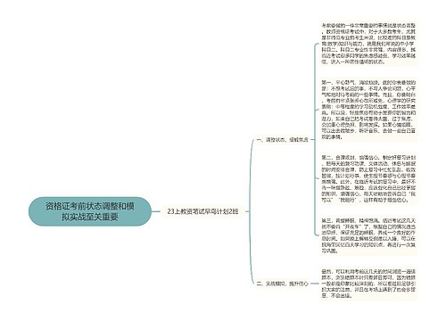 资格证考前状态调整和模拟实战至关重要