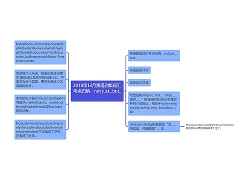 2018年12月英语四级词汇考点归纳：not just...but...