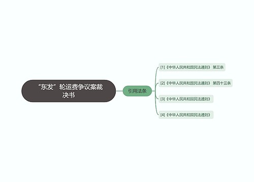 “东发”轮运费争议案裁决书