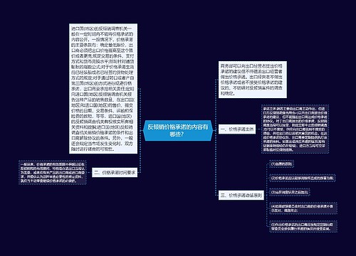 反倾销价格承诺的内容有哪些？