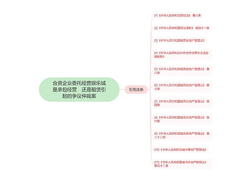 合资企业委托经营娱乐城是承包经营　还是租赁引起的争议仲裁案