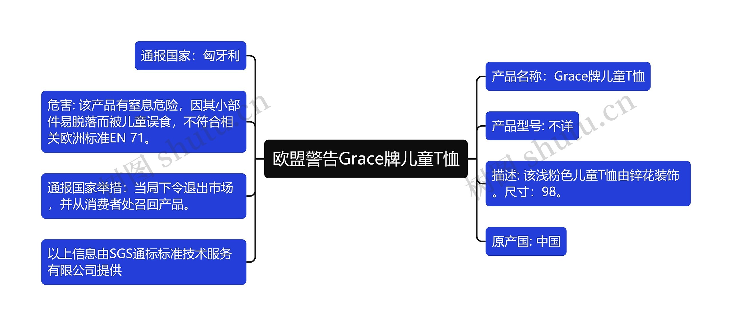 欧盟警告Grace牌儿童T恤