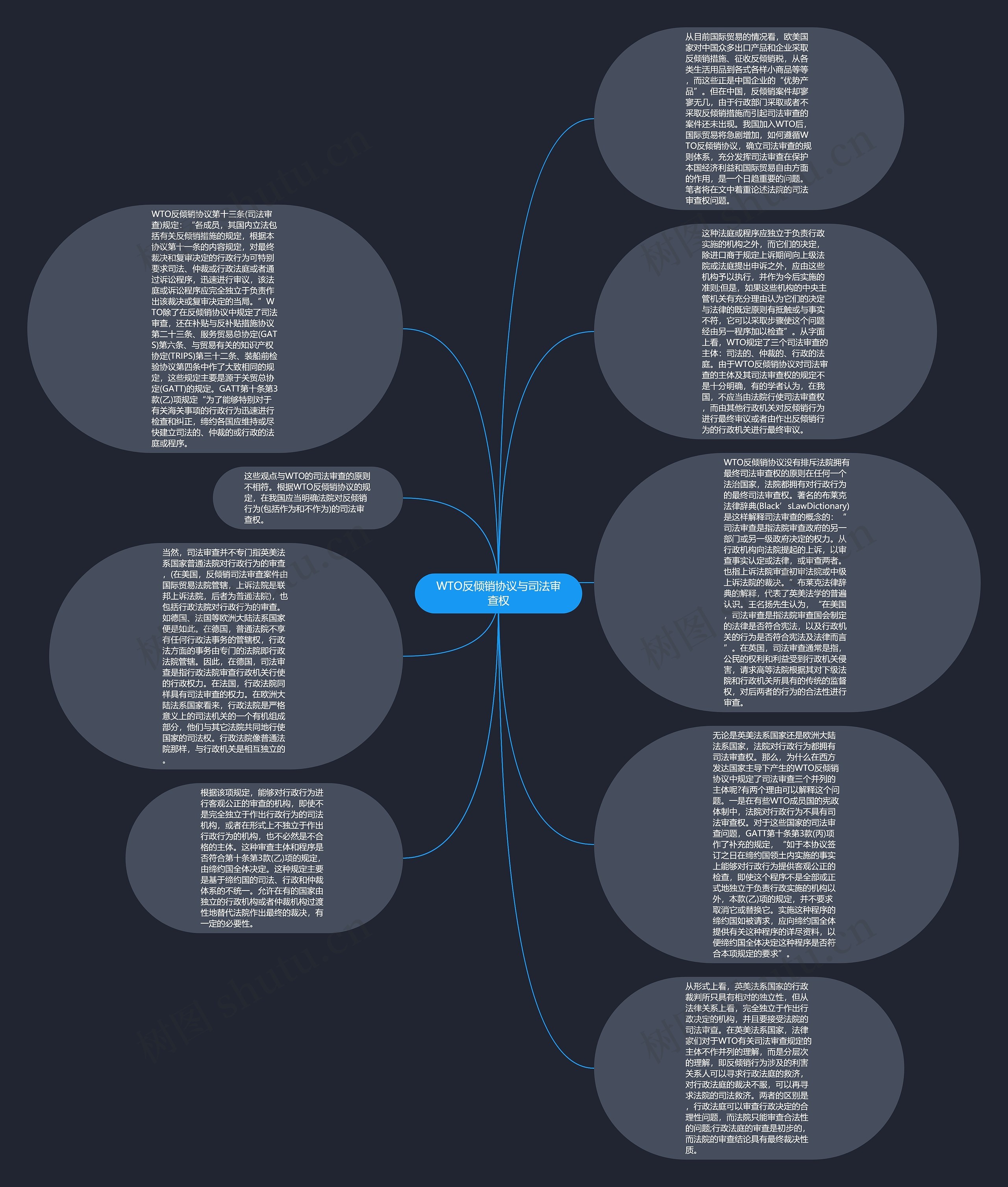 WTO反倾销协议与司法审查权思维导图