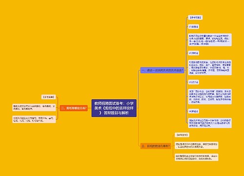 教师招聘面试备考：小学美术《剪纸中的吉祥纹样》 答辩题目与解析