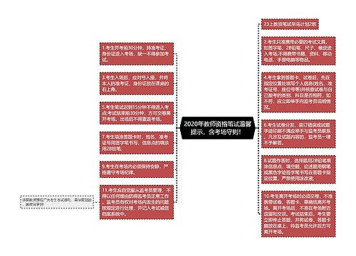 2020年教师资格笔试温馨提示，含考场守则！