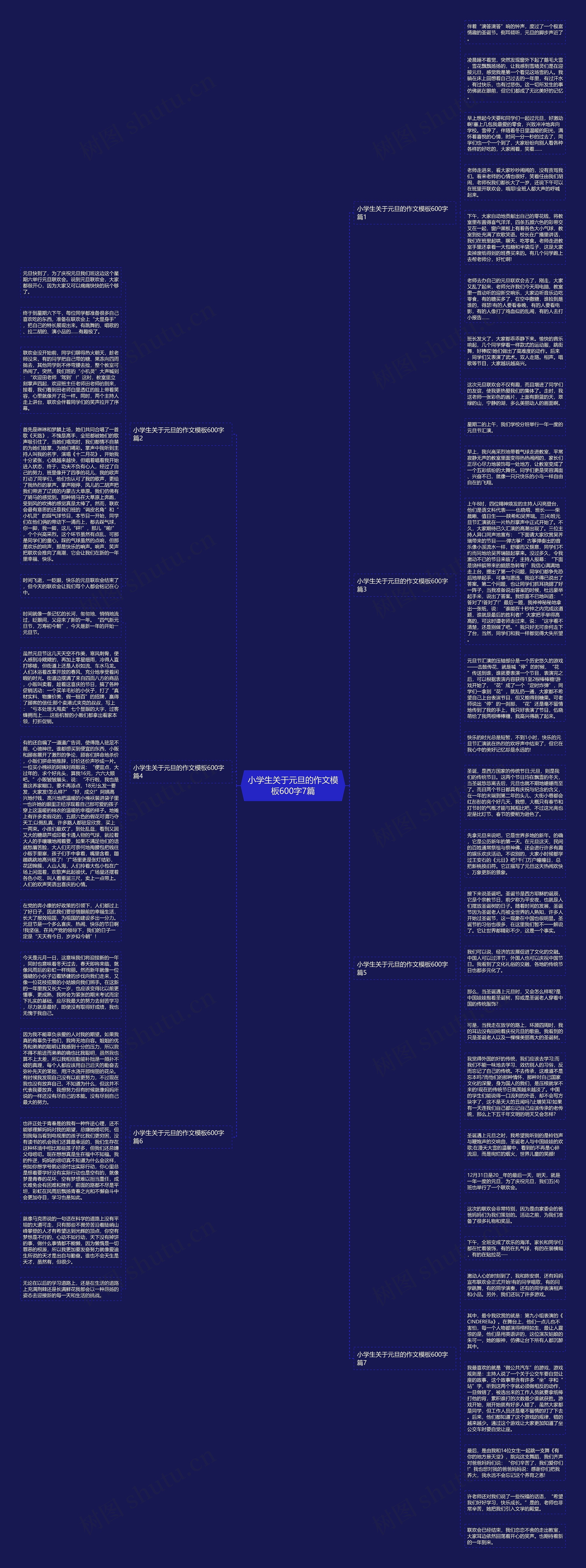 小学生关于元旦的作文模板600字7篇