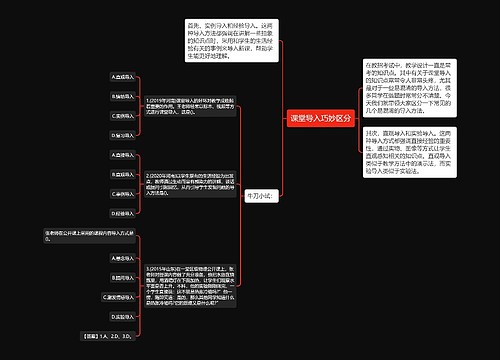 课堂导入巧妙区分