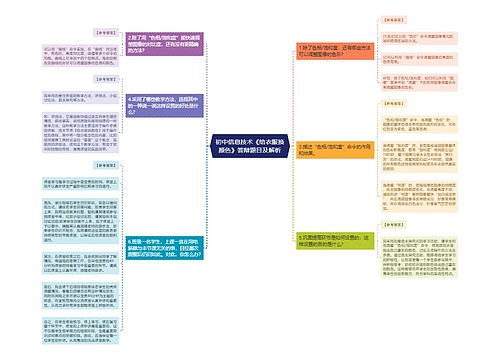 初中信息技术《给衣服换颜色》答辩题目及解析