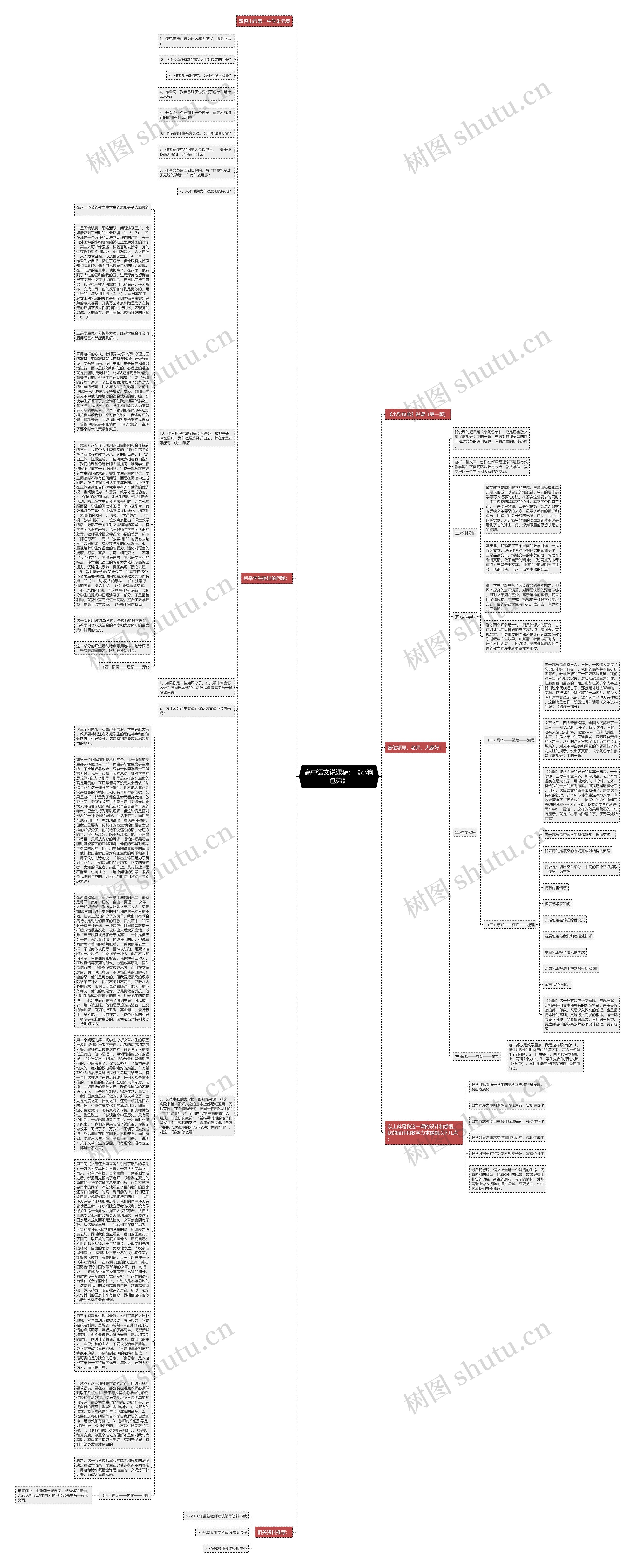 高中语文说课稿：《小狗包弟》