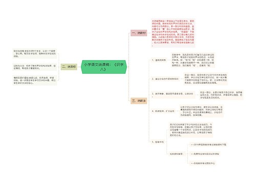 小学语文说课稿：《识字八》