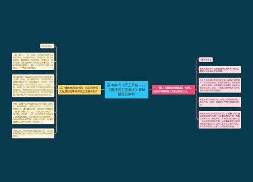 高中美术《天工开物——中国传统工艺美术》答辩题目及解析