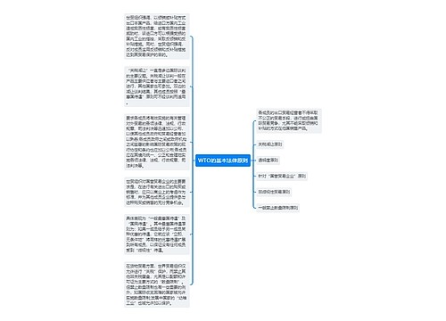 WTO的基本法律原则