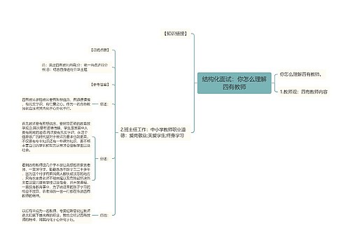 结构化面试：你怎么理解四有教师