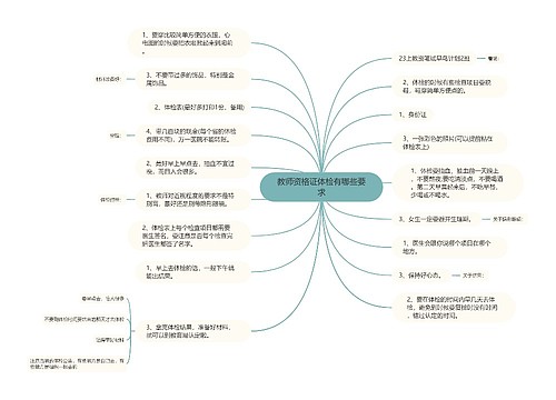 教师资格证体检有哪些要求