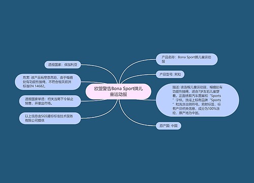 欧盟警告Bona Sport牌儿童运动服