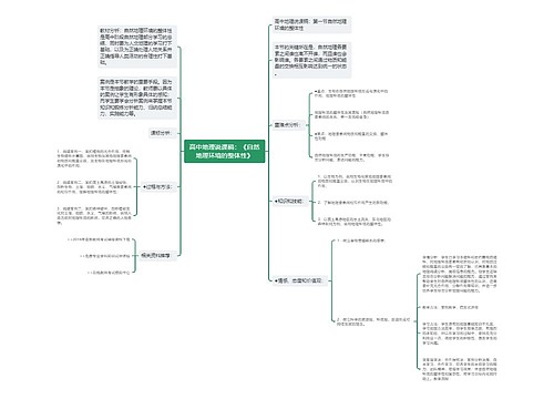 高中地理说课稿：《自然地理环境的整体性》