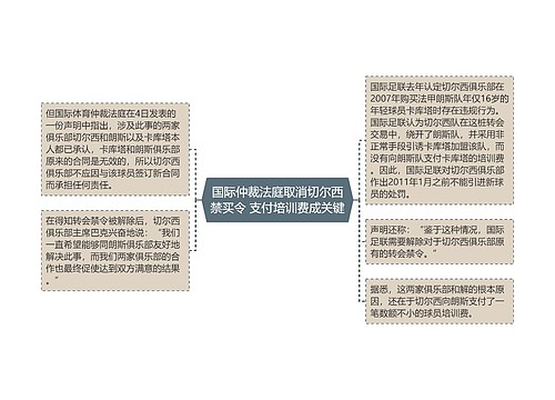 国际仲裁法庭取消切尔西禁买令 支付培训费成关键