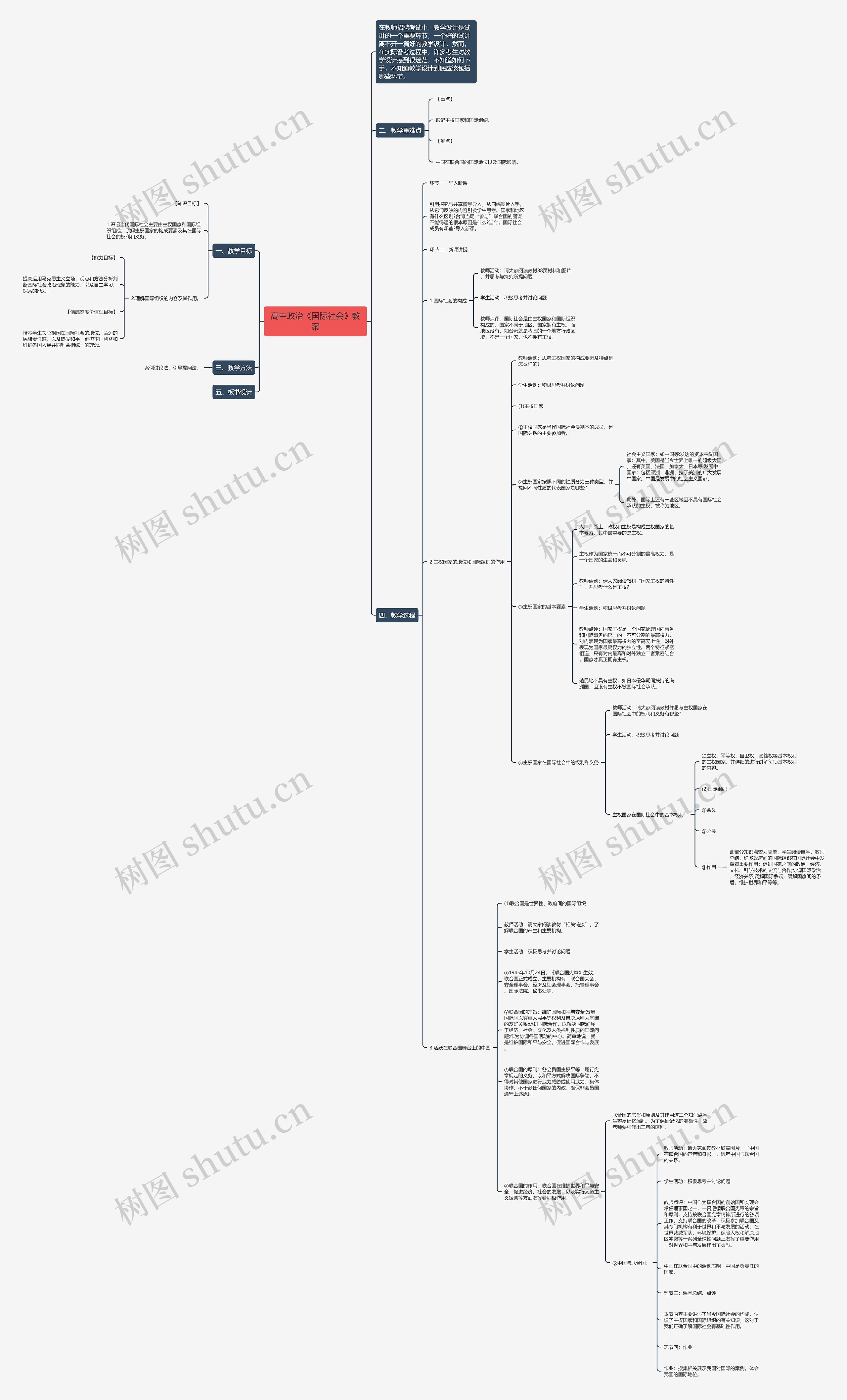 高中政治《国际社会》教案思维导图
